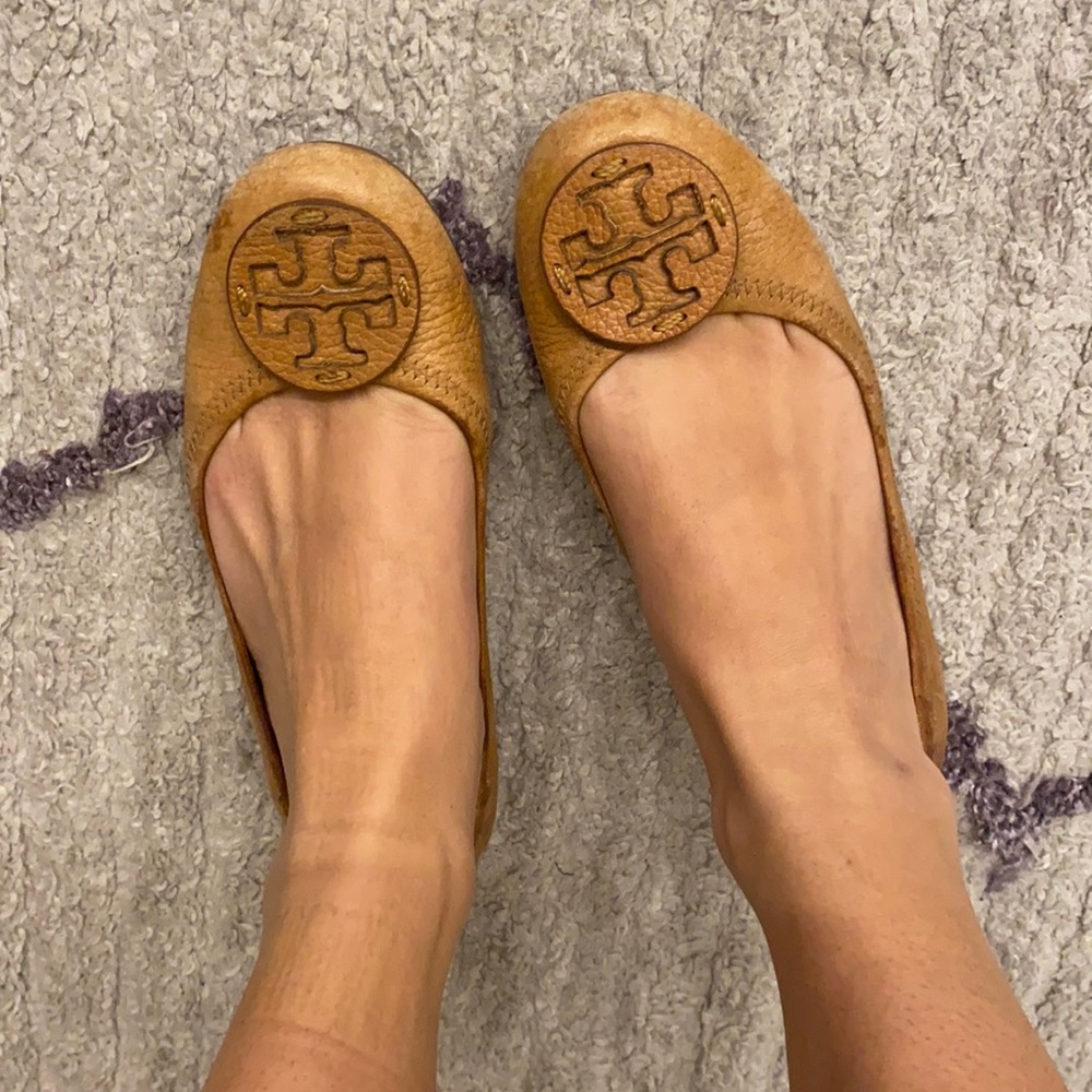 Tory Burch Minnie Leather Ballet Flats